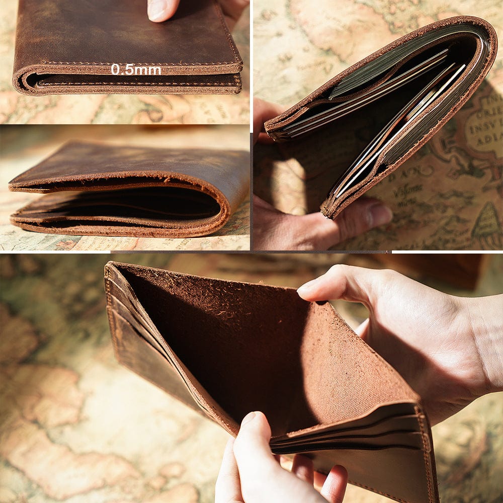 Classic Vintage Leather Bifold Wallet