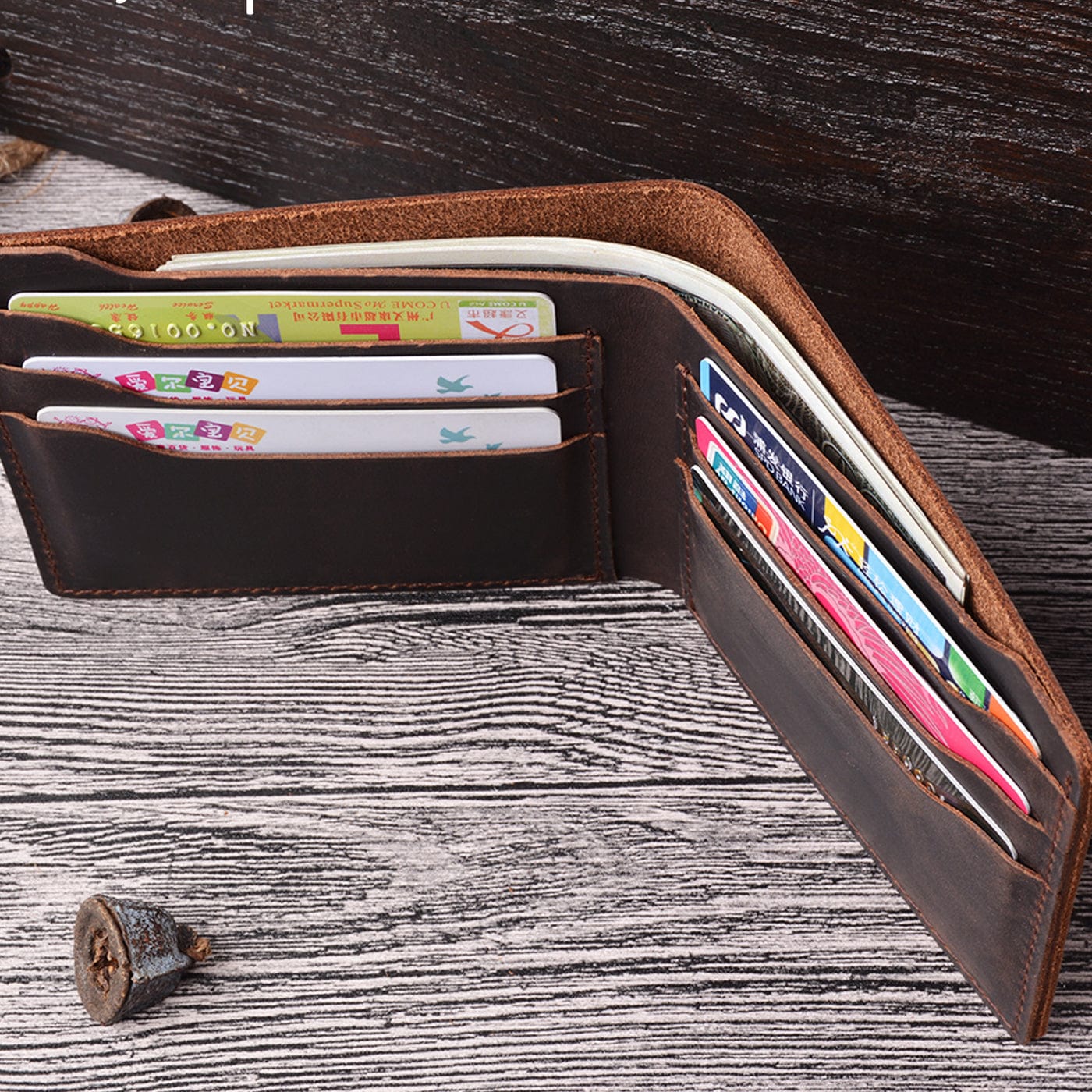 Classic Vintage Leather Bifold Wallet