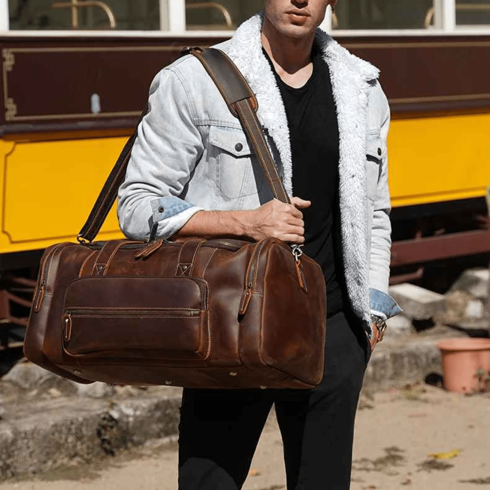 The Wanderer – Full Grain Leather Duffel Bag