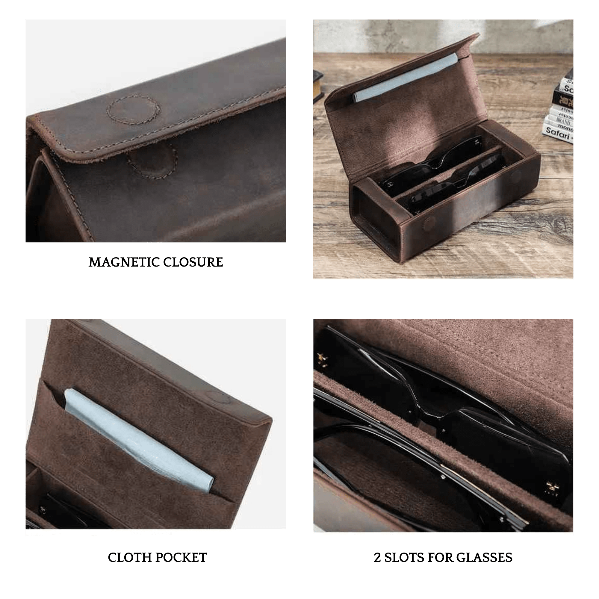 THE DRIFT – 2-SLOT GENUINE LEATHER EYEWEAR ORGANISER