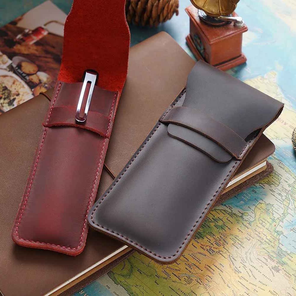 THE TIMBER – FULL GRAIN LEATHER PEN CASE