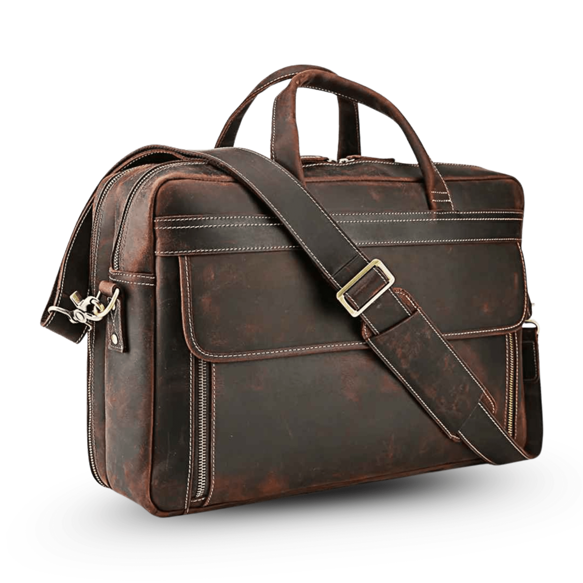 THE WILDSPUR – COWHIDE LEATHER BRIEFCASE