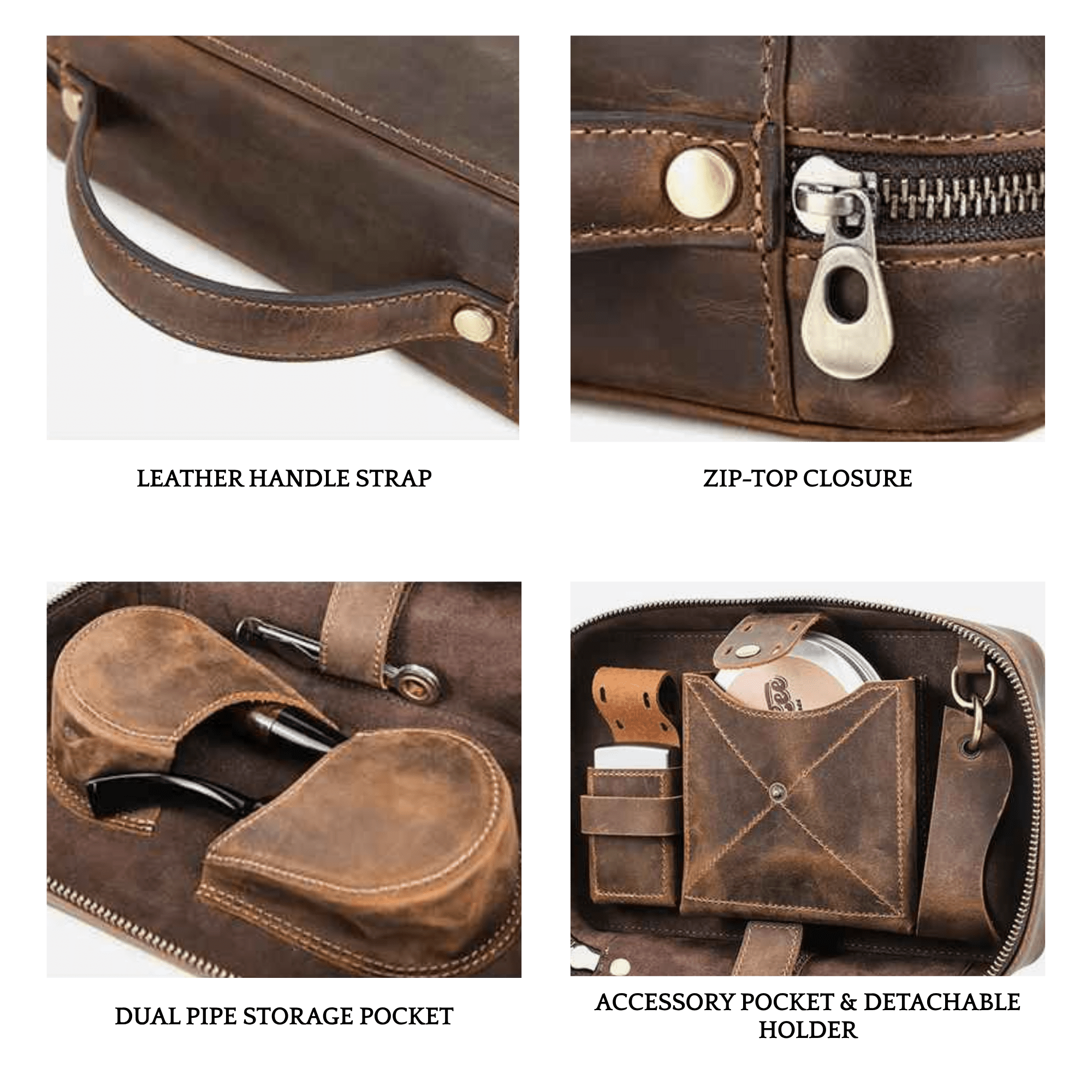 THE FIREPOST - FULL GRAIN LEATHER PIPE BAG