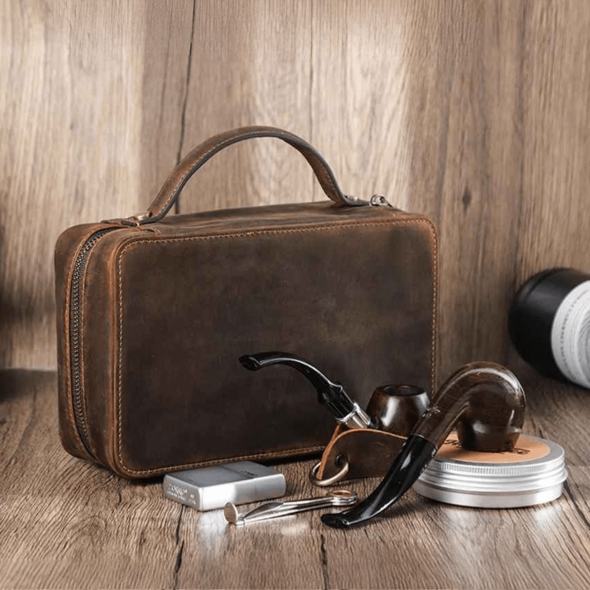 THE FIREPOST - FULL GRAIN LEATHER PIPE BAG