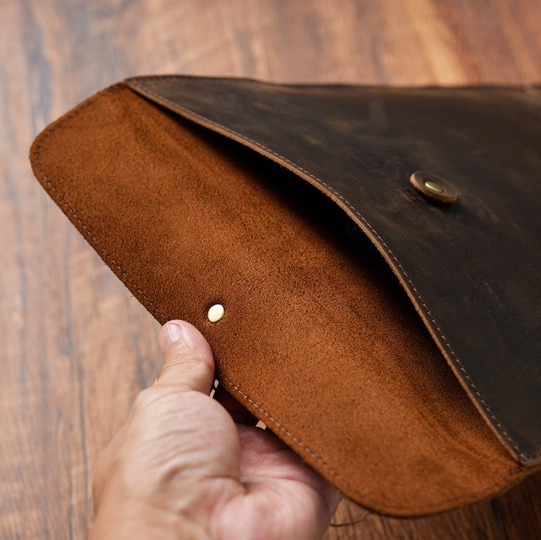 A4 Classic Leather Portfolio Case
