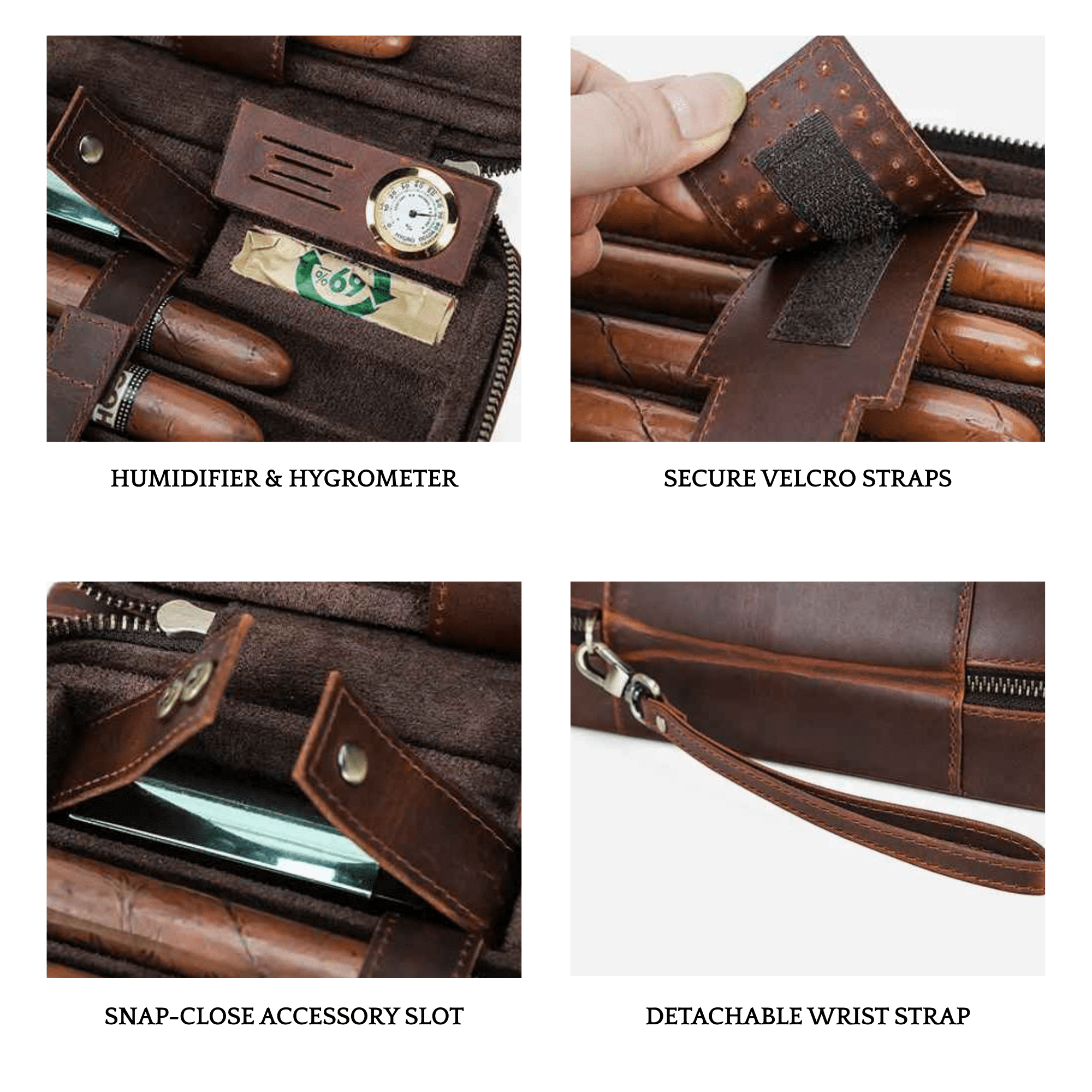 THE REPLAY – 7-SLOT PREMIUM FULL GRAIN LEATHER CIGAR HUMIDOR