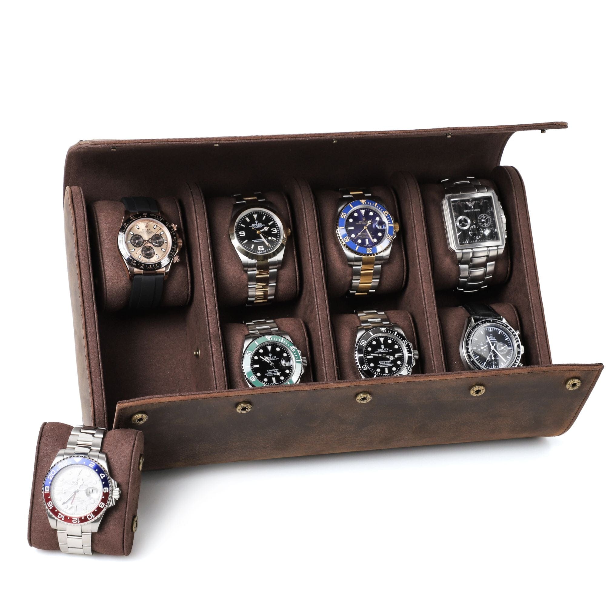 8-Slot Watch Roll Case