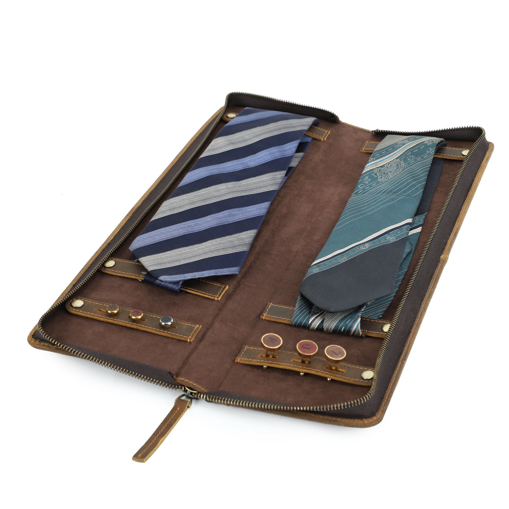 2-Slot Necktie and Cufflink Case