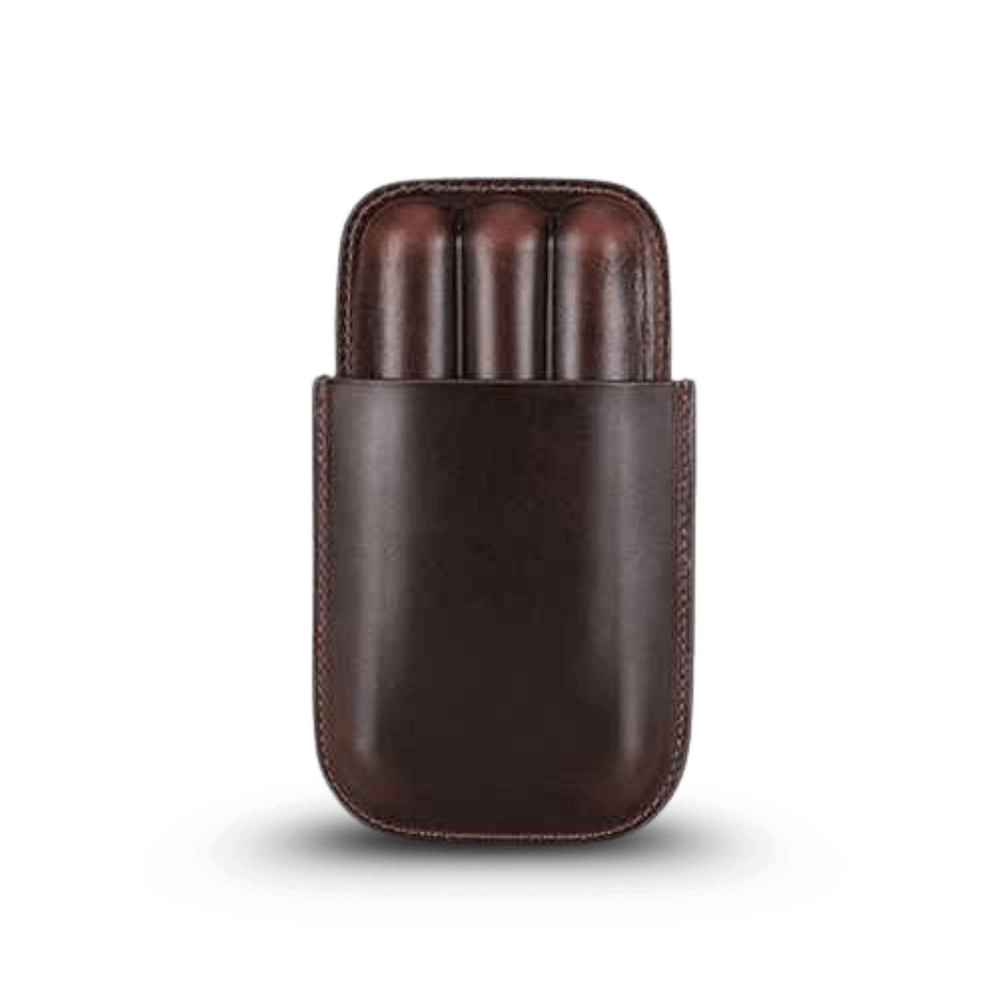 THE CLIFFSIDE – 3-SLOT COWHIDE LEATHER CIGAR POCKET TUBE