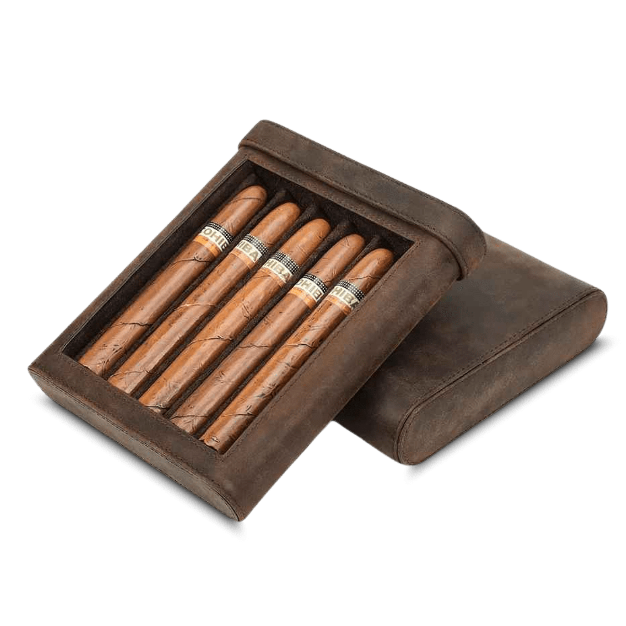 THE HIDEOUT – 5-SLOT FULL GRAIN LEATHER CIGAR CASE
