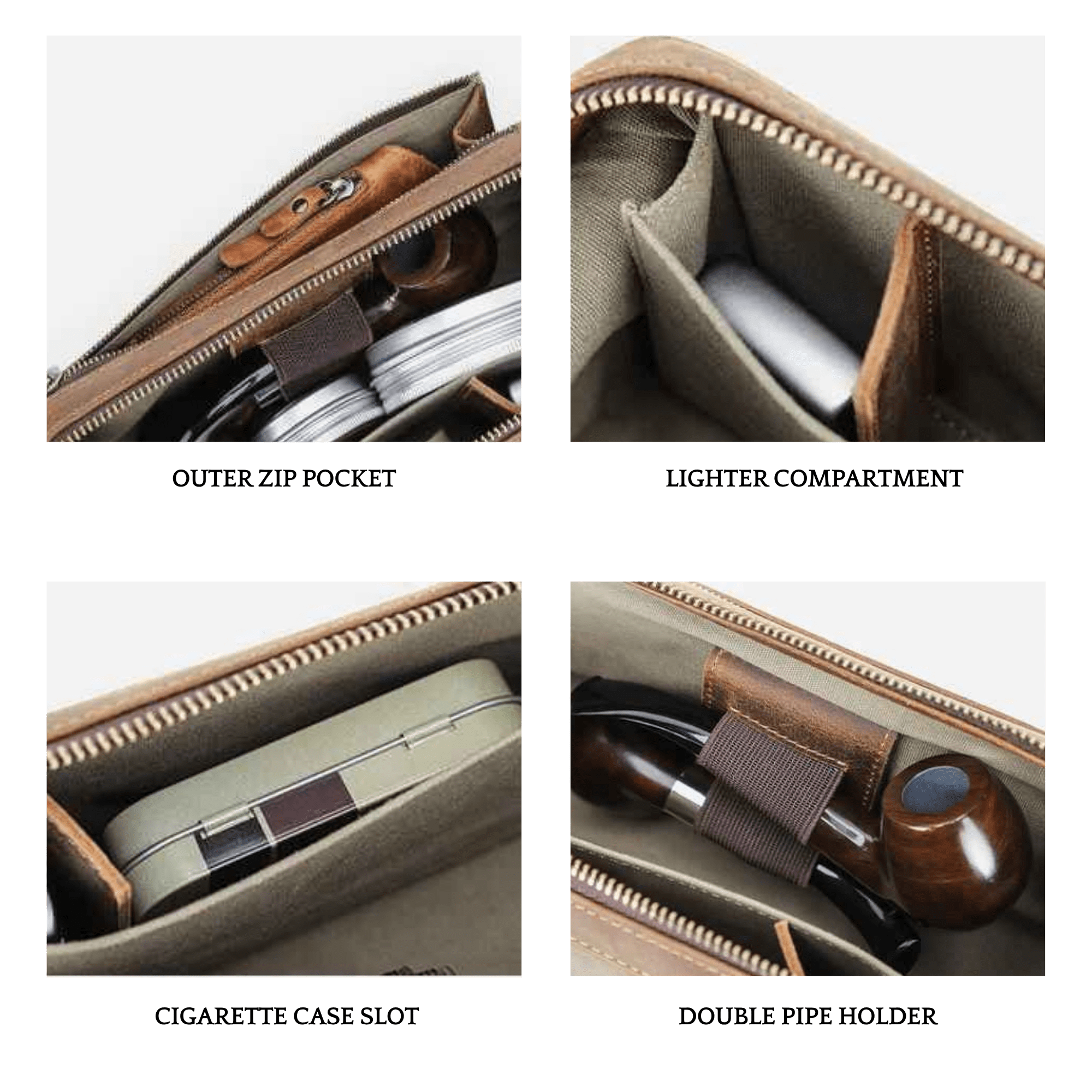 THE RECON – FULL GRAIN LEATHER PIPE BAG