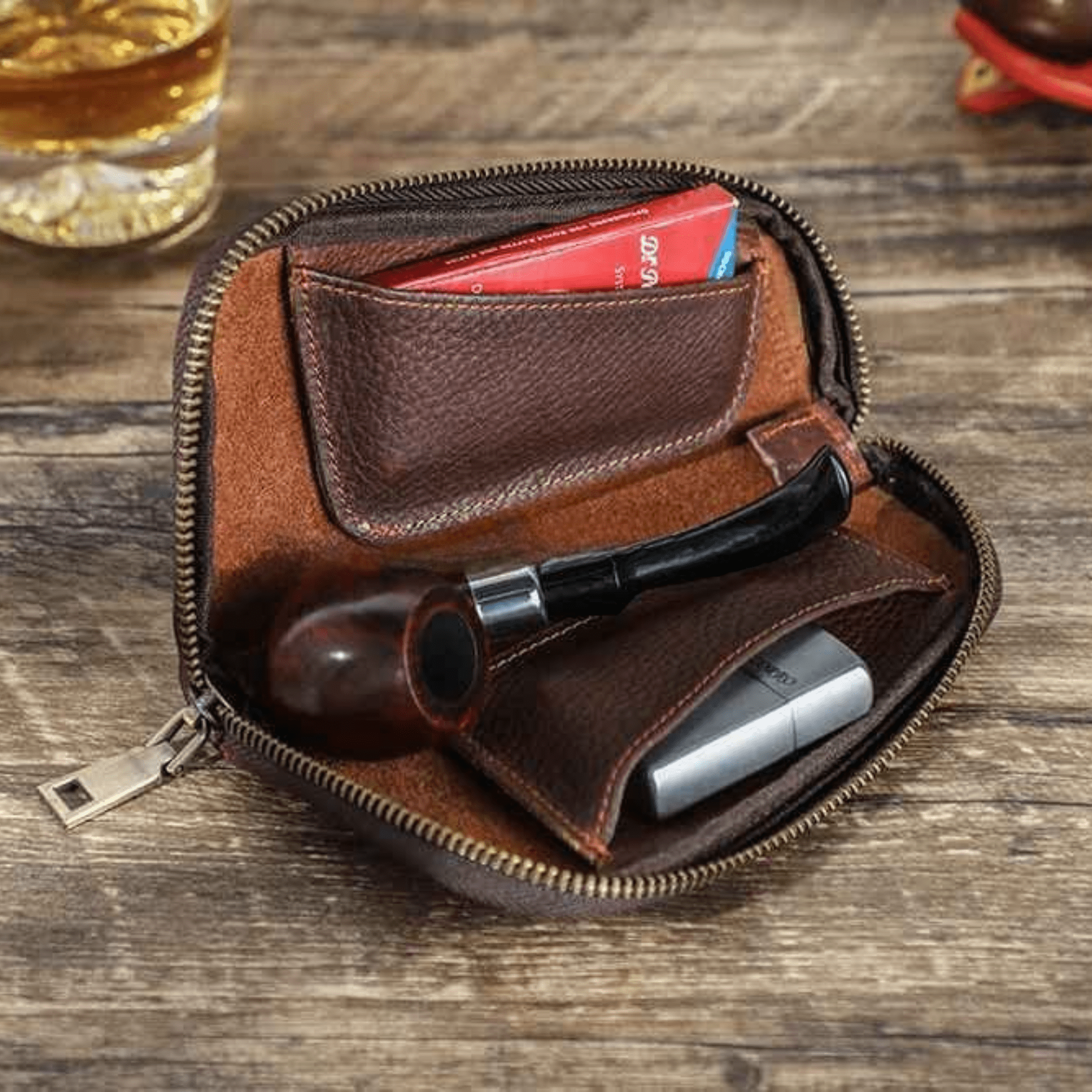 THE LEGACY - FULL GRAIN LEATHER PIPE BAG