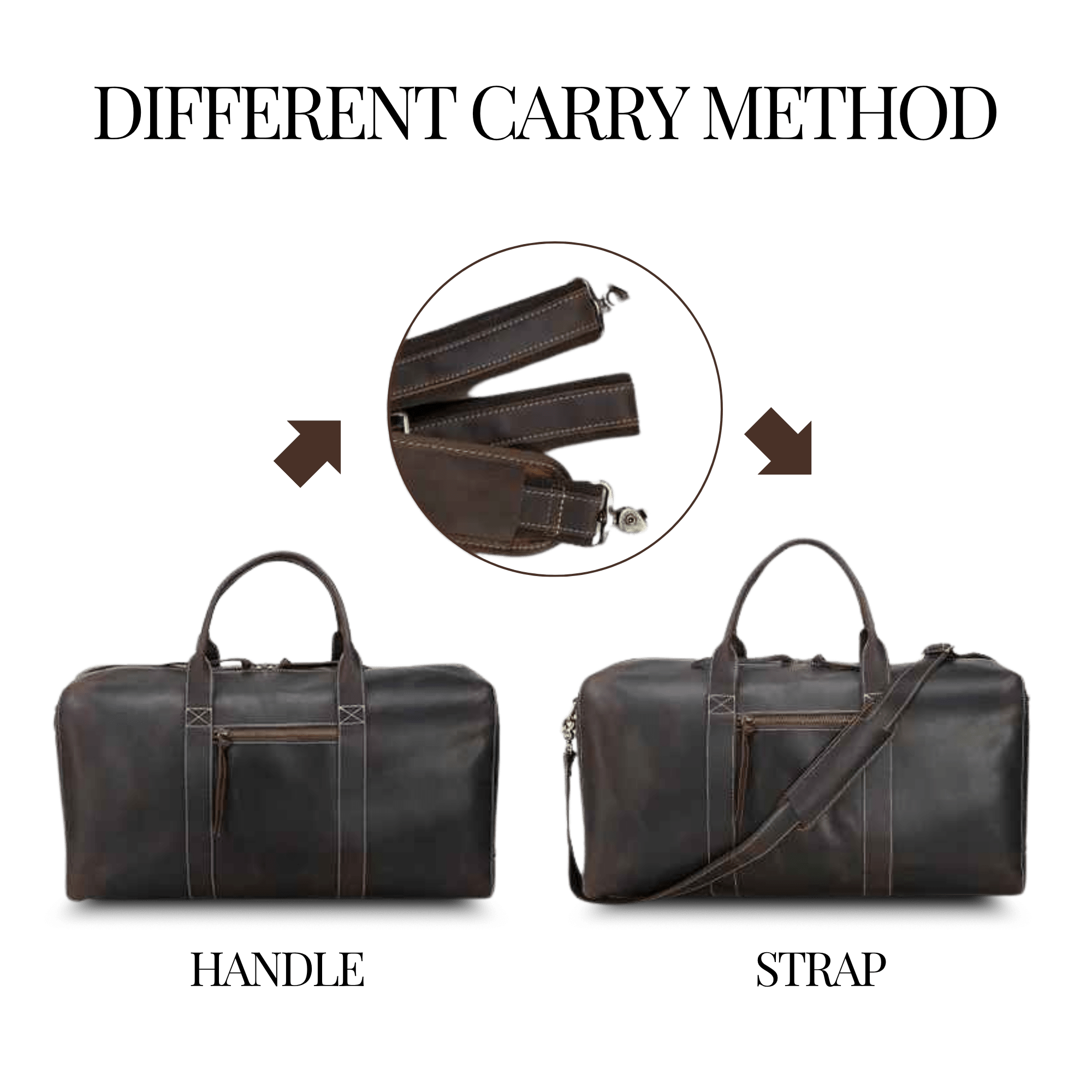 Grainmark Leather 23.2'' Duffel Bag - The Mason