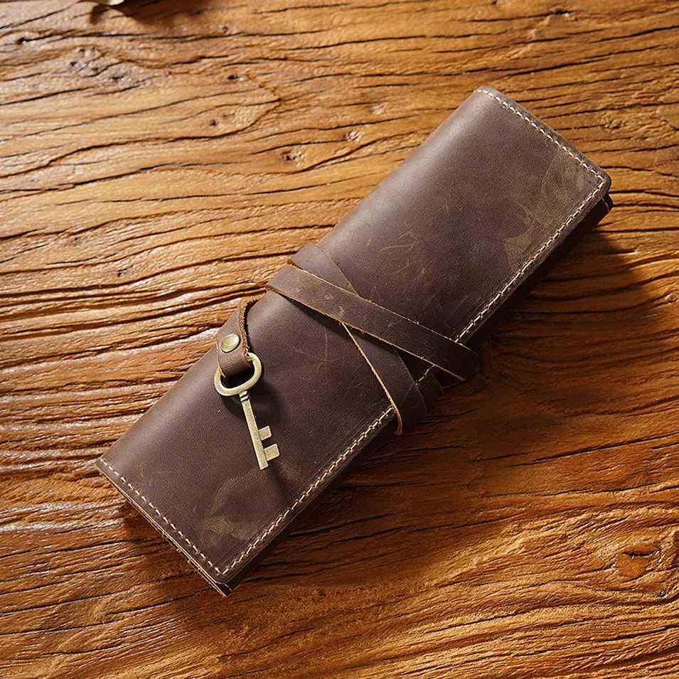 THE SADDLE – FULL GRAIN LEATHER PENCIL ROLL