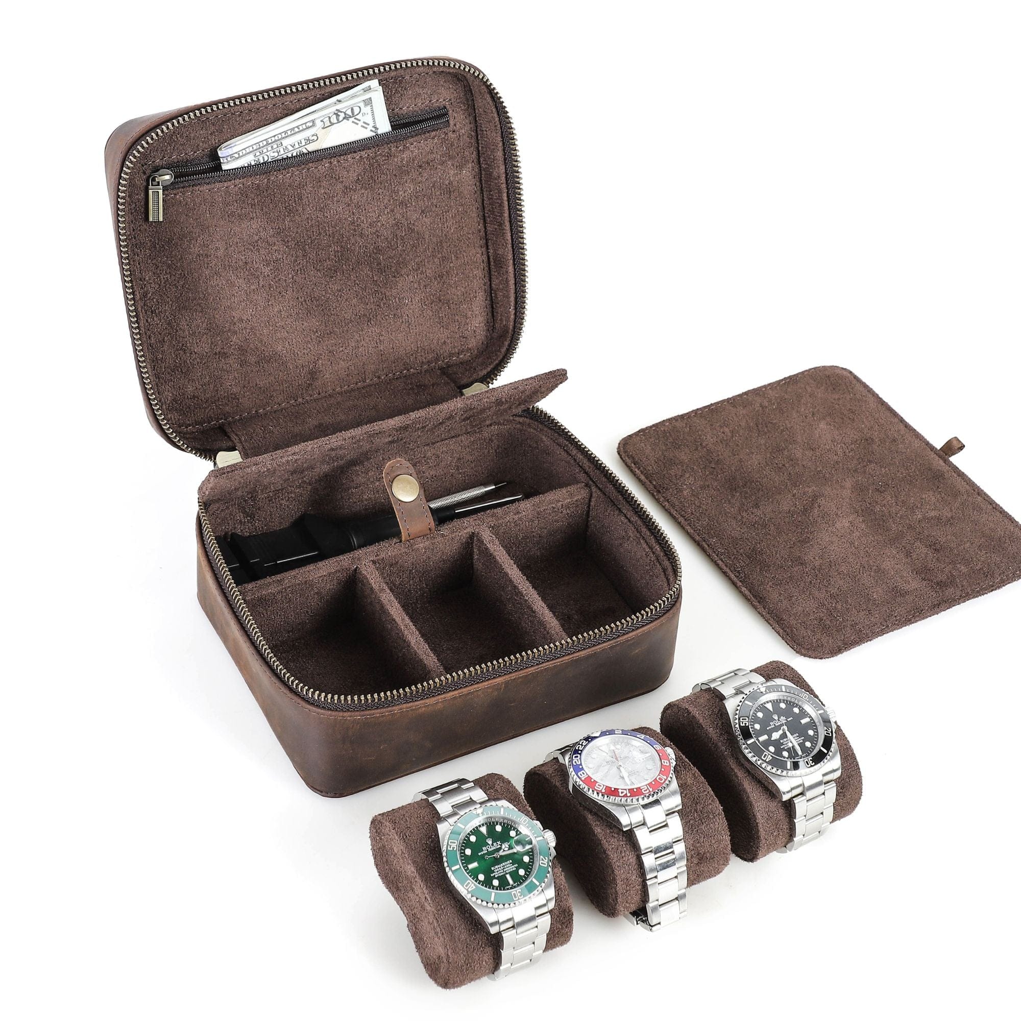 3-Slot Watch and Glasses Smart Case