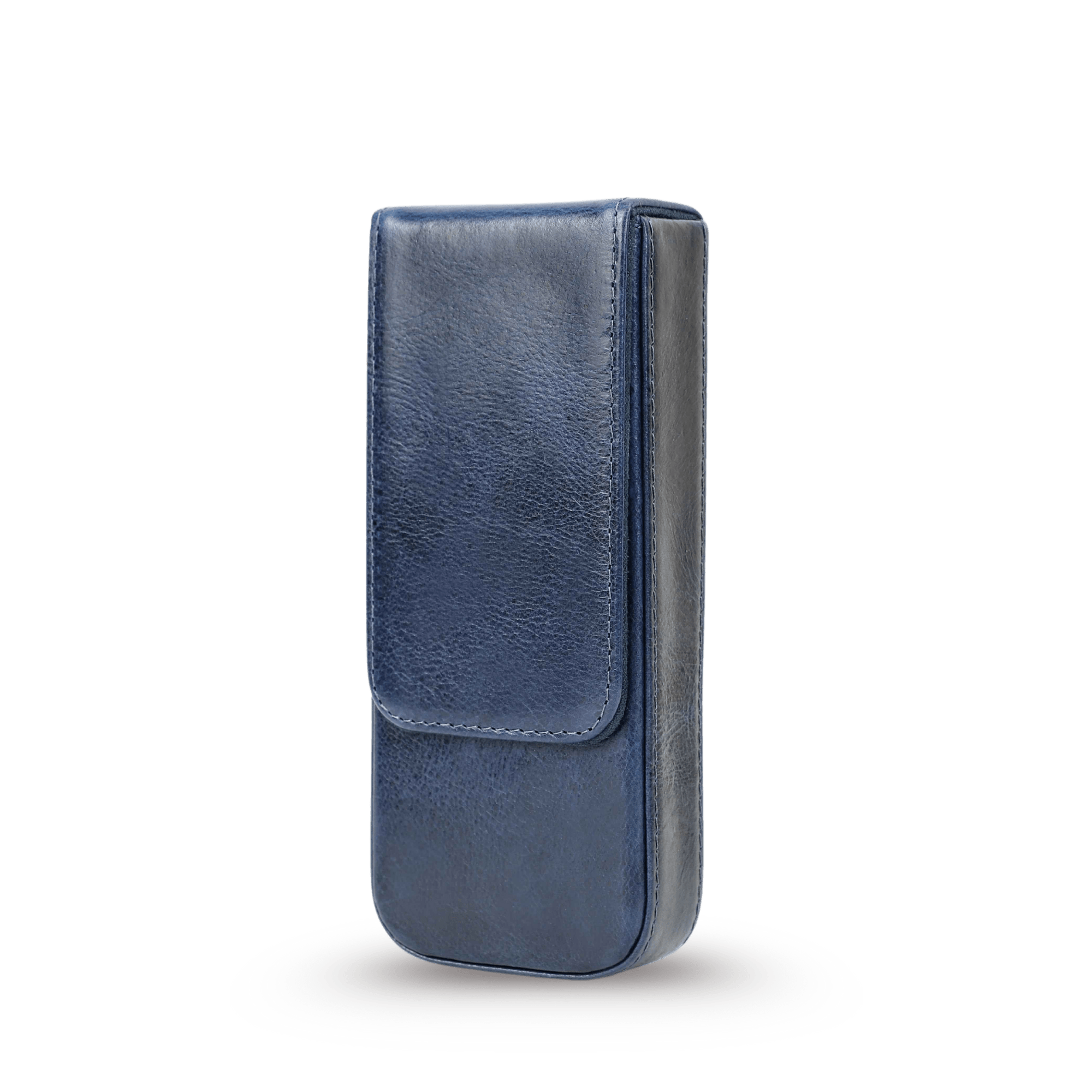 THE RIDGE – 3-SLOT GENUINE VEGETABLE LEATHER PEN BOX