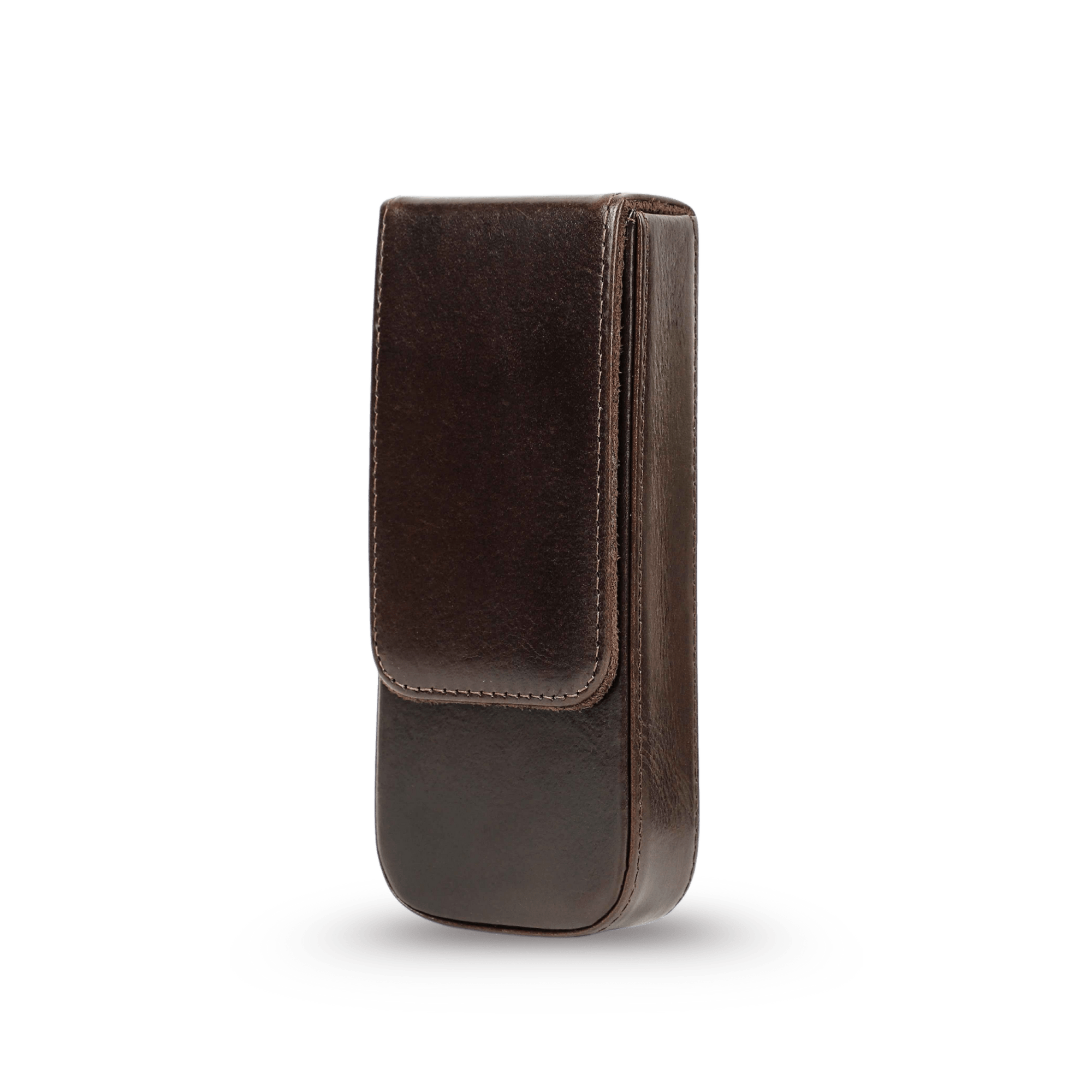 THE RIDGE – 3-SLOT GENUINE VEGETABLE LEATHER PEN BOX