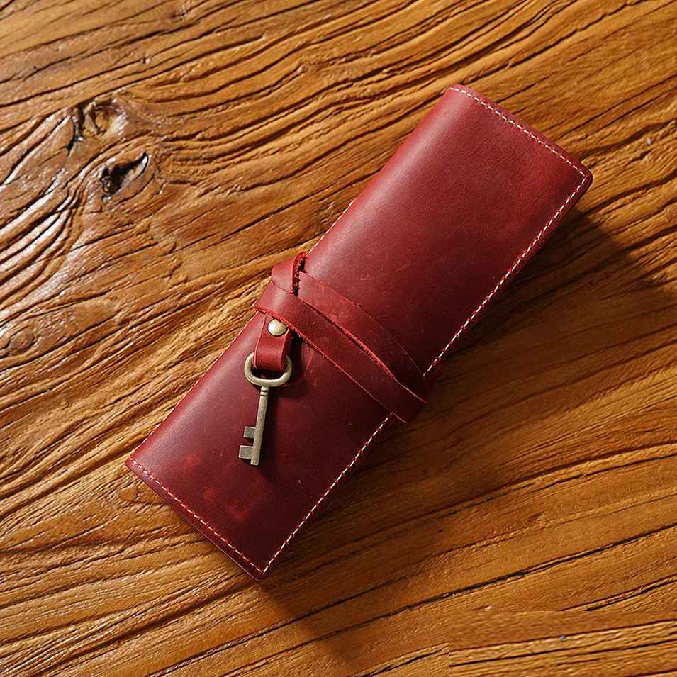 THE SADDLE – FULL GRAIN LEATHER PENCIL ROLL