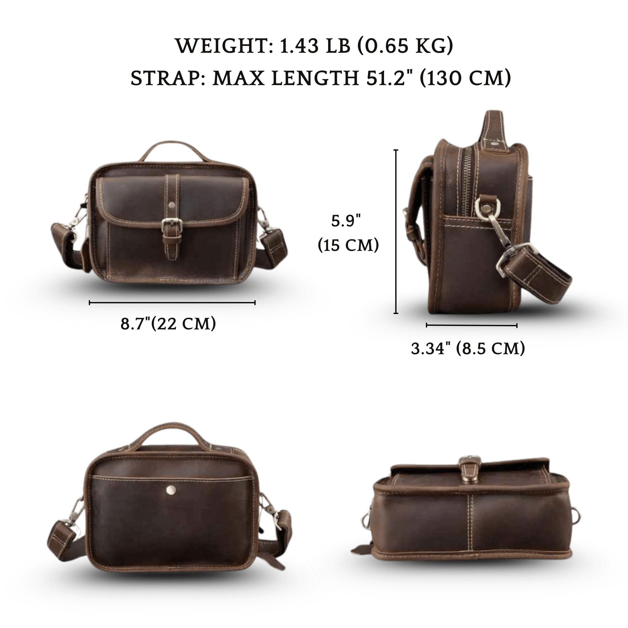 THE RAVELINE – FULL GRAIN LEATHER CROSSBODY BAG