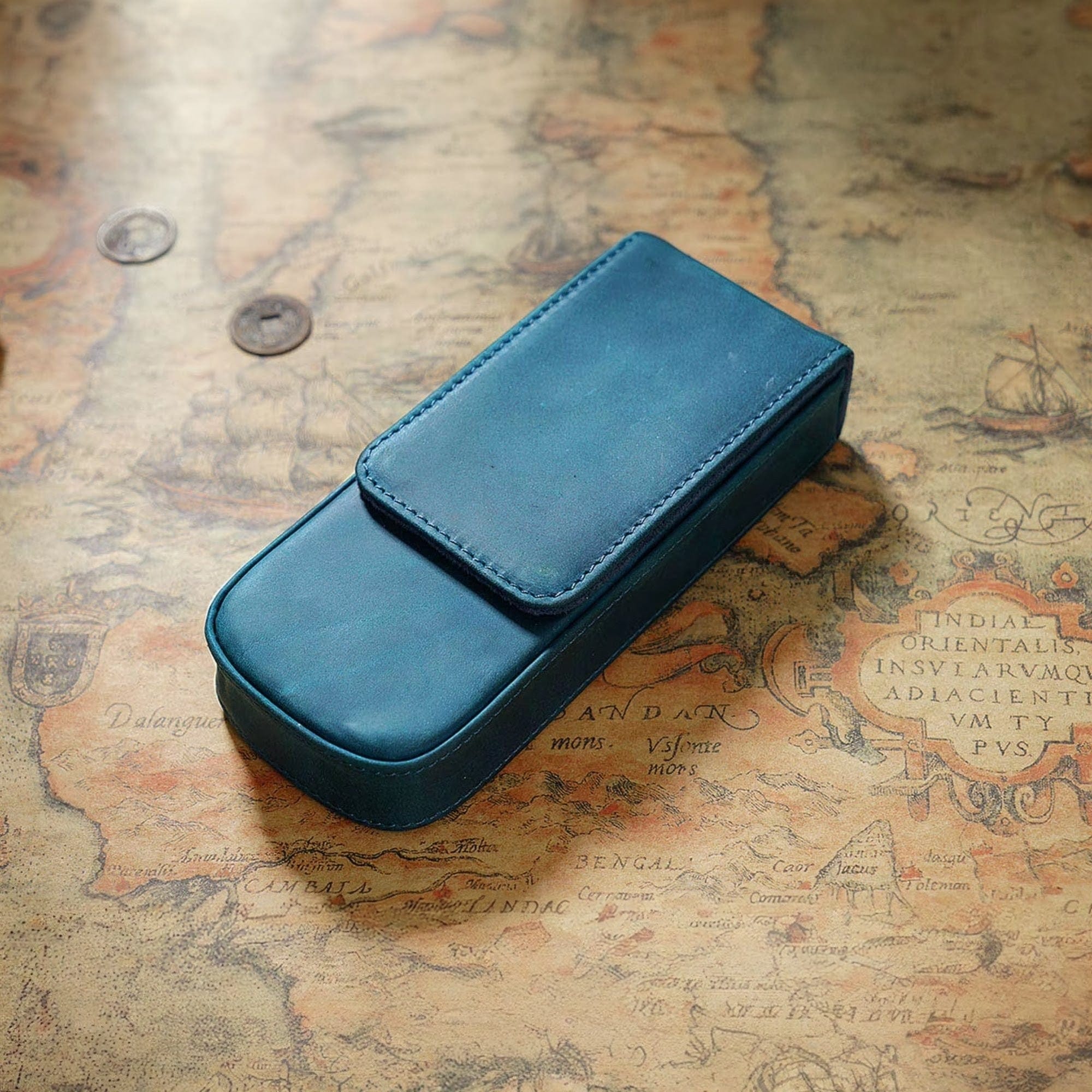 Leather 3-Slot Pen Case