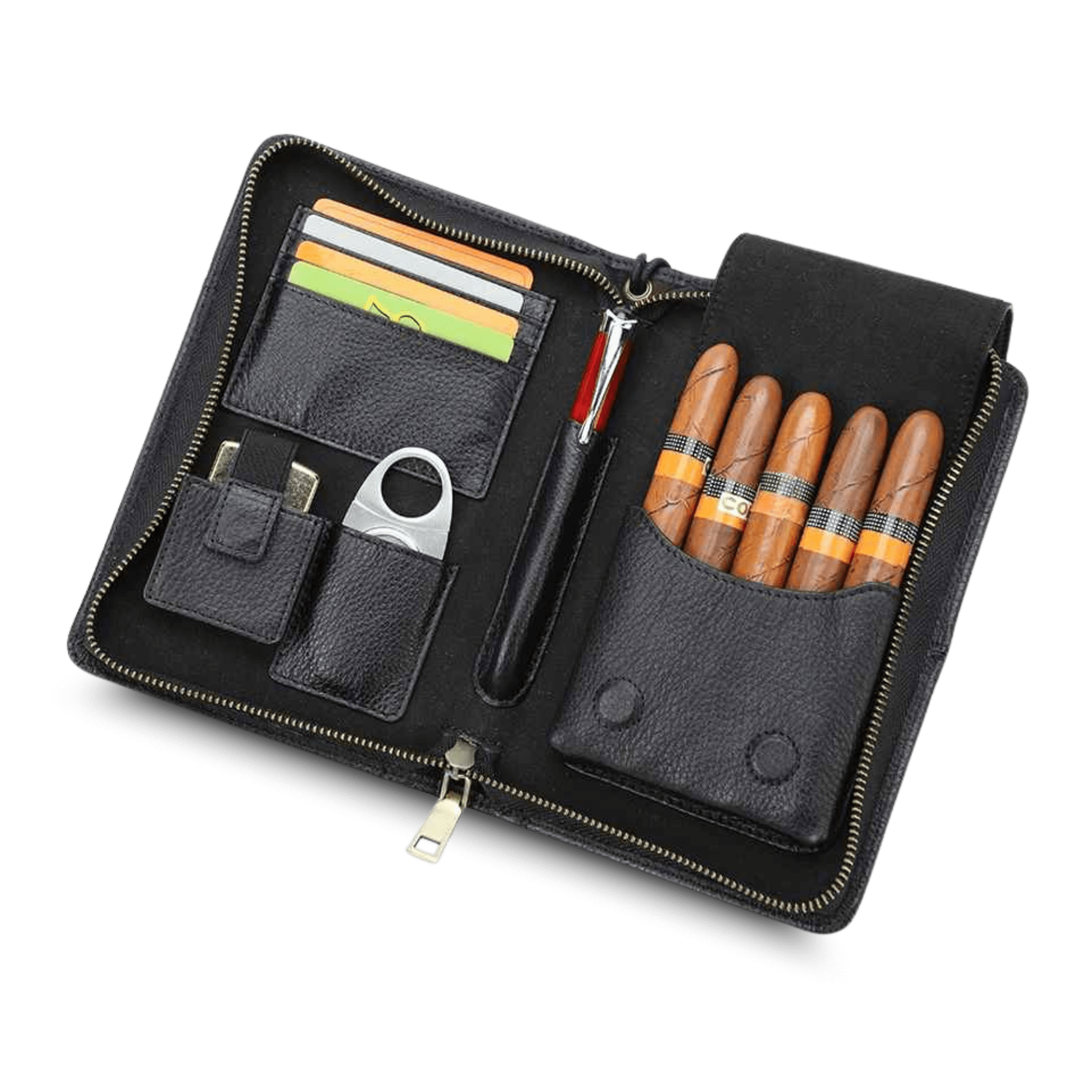 THE TIMBERLINE – 5-SLOT FULL GRAIN LEATHER CIGAR CASE