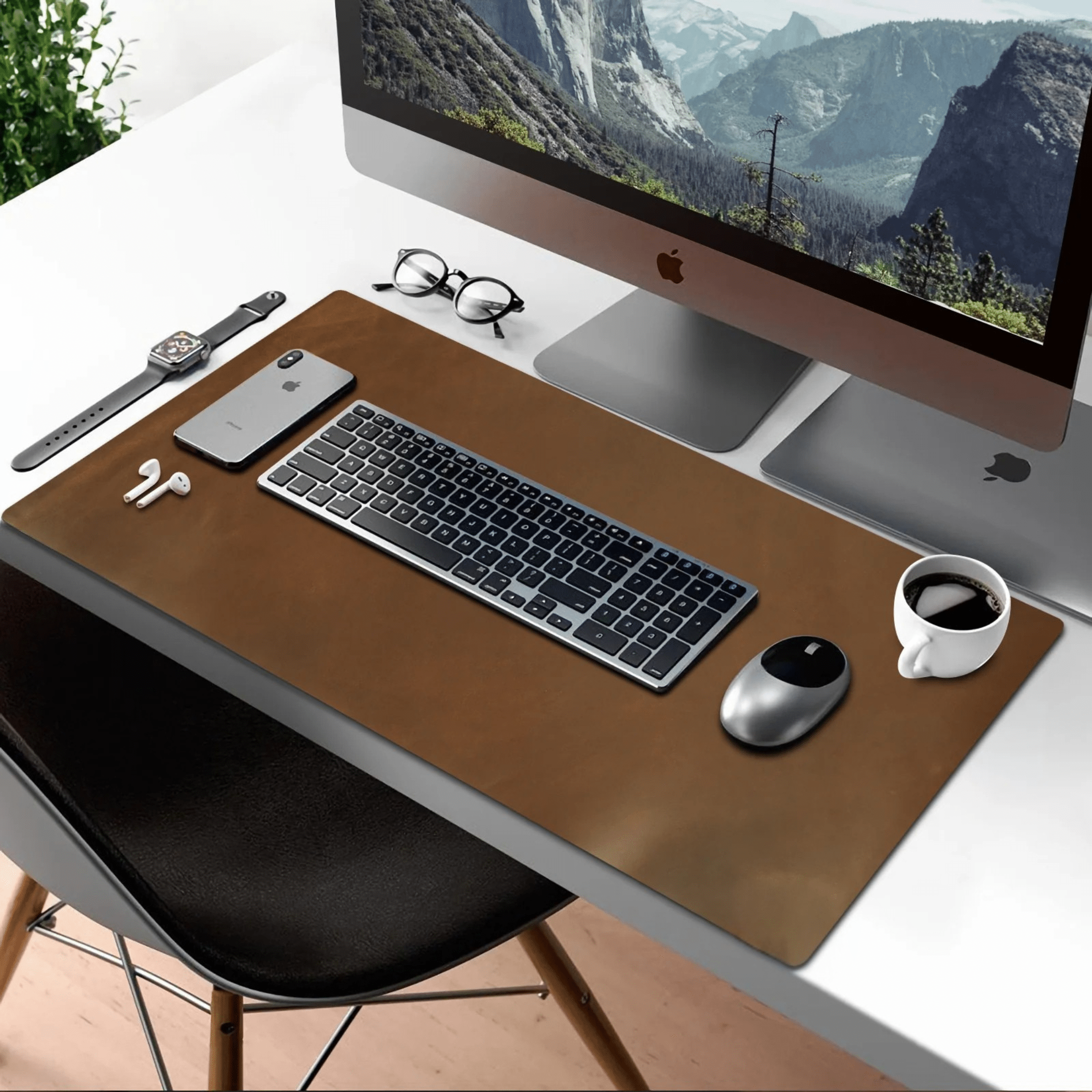 The Desk Mat – 2mm Thick 31.5 X 15.7 Inch Leather Desk & Mouse Pad