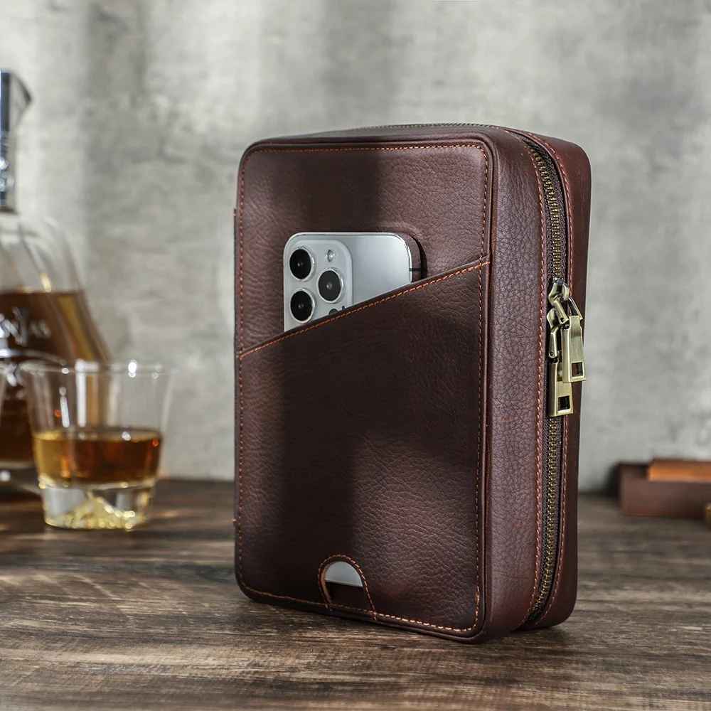 THE WARDEN – FULL GRAIN LEATHER PIPE BAG