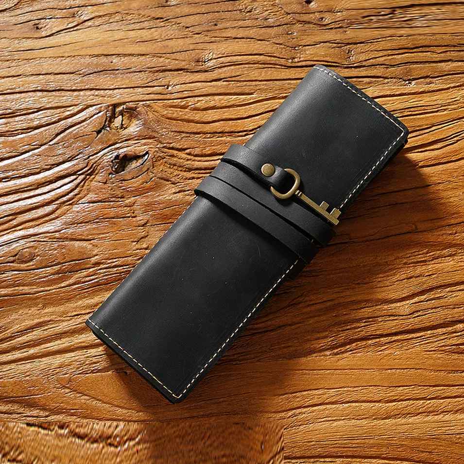 THE SADDLE – FULL GRAIN LEATHER PENCIL ROLL