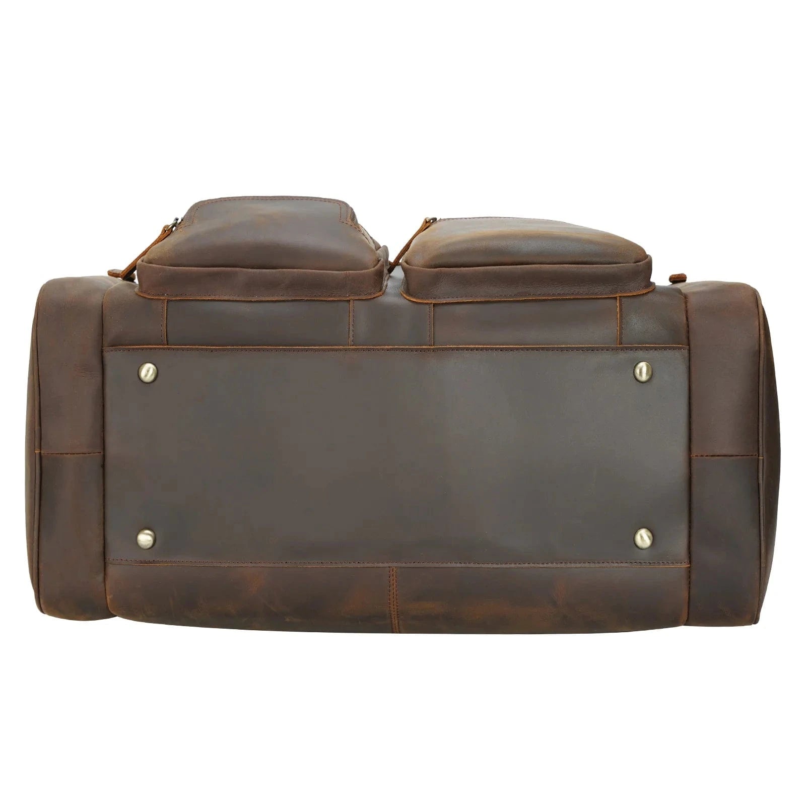 Grainmark 23"/26" Leather Duffel Weekender Travel Bag For Men With Full Grain Cowhide Leather 42L/56L