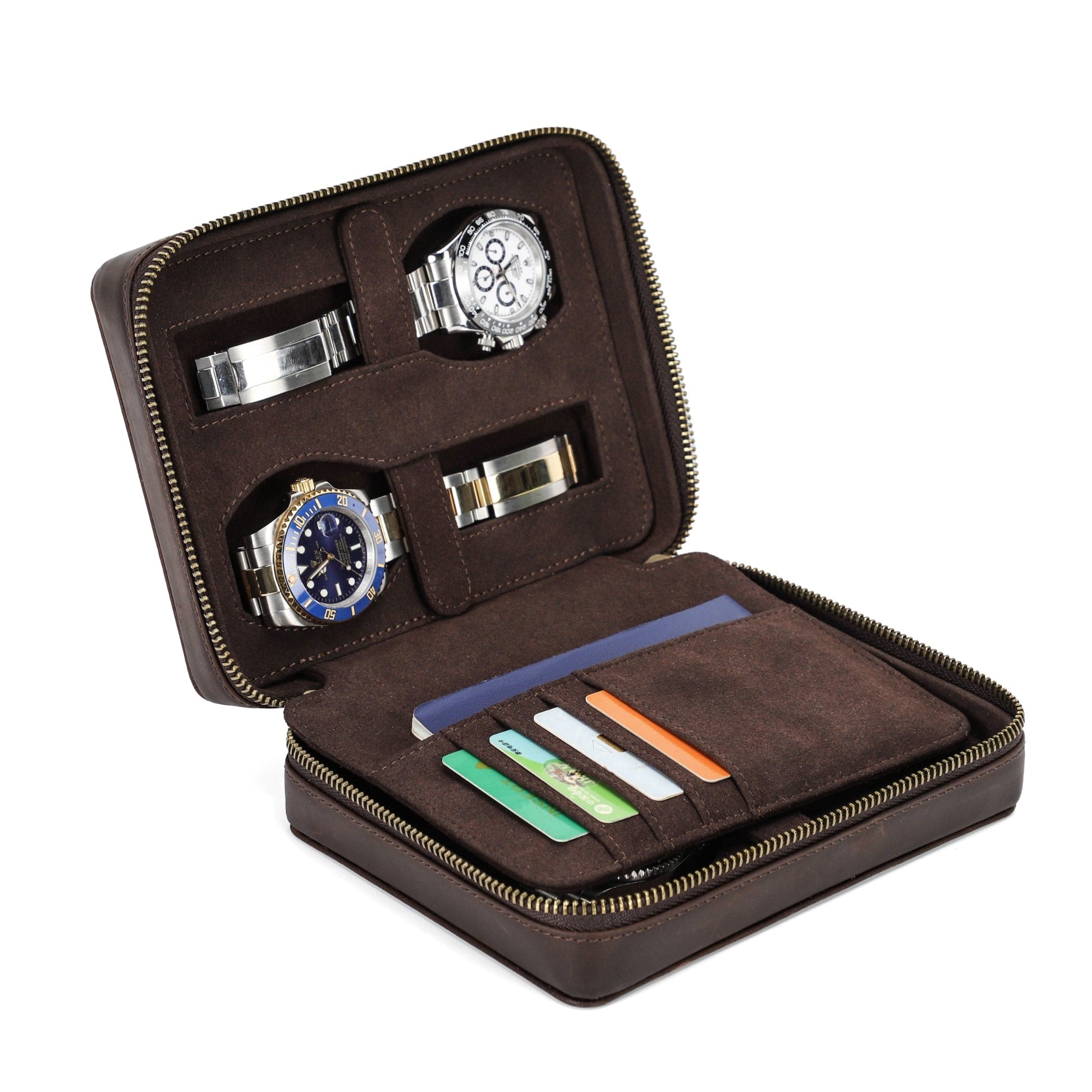 4-Slot Watch Smart Case, Passport Holder and Cards Organiser