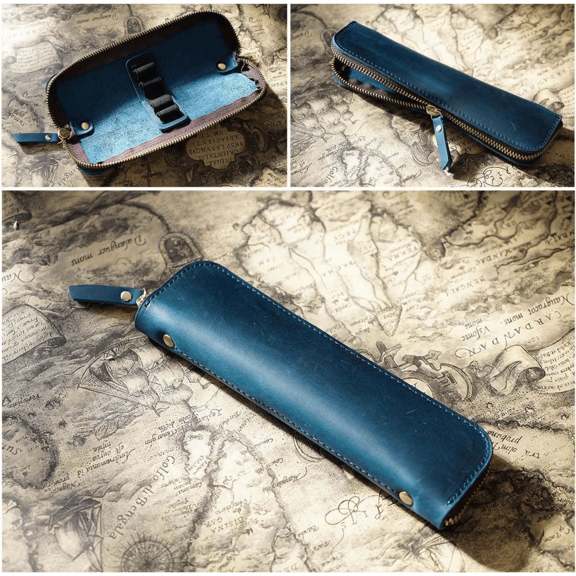 THE FJORD – FULL GRAIN LEATHER ZIPPER PEN CASE