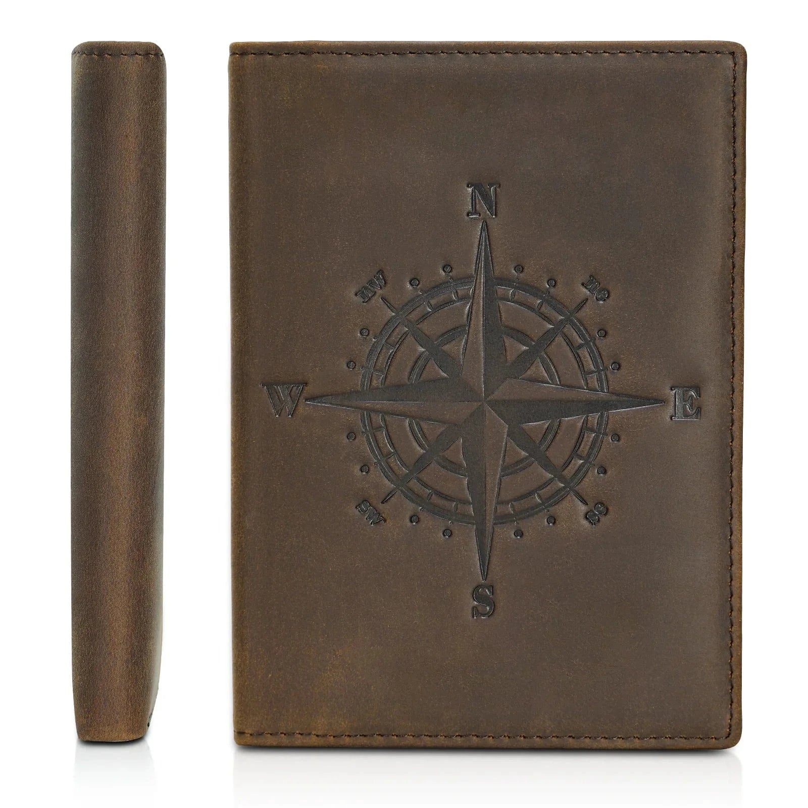Full Grain Leather Passport Holder – RFID Blocking Travel Wallet