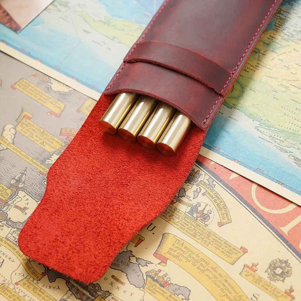 THE TIMBER – FULL GRAIN LEATHER PEN CASE