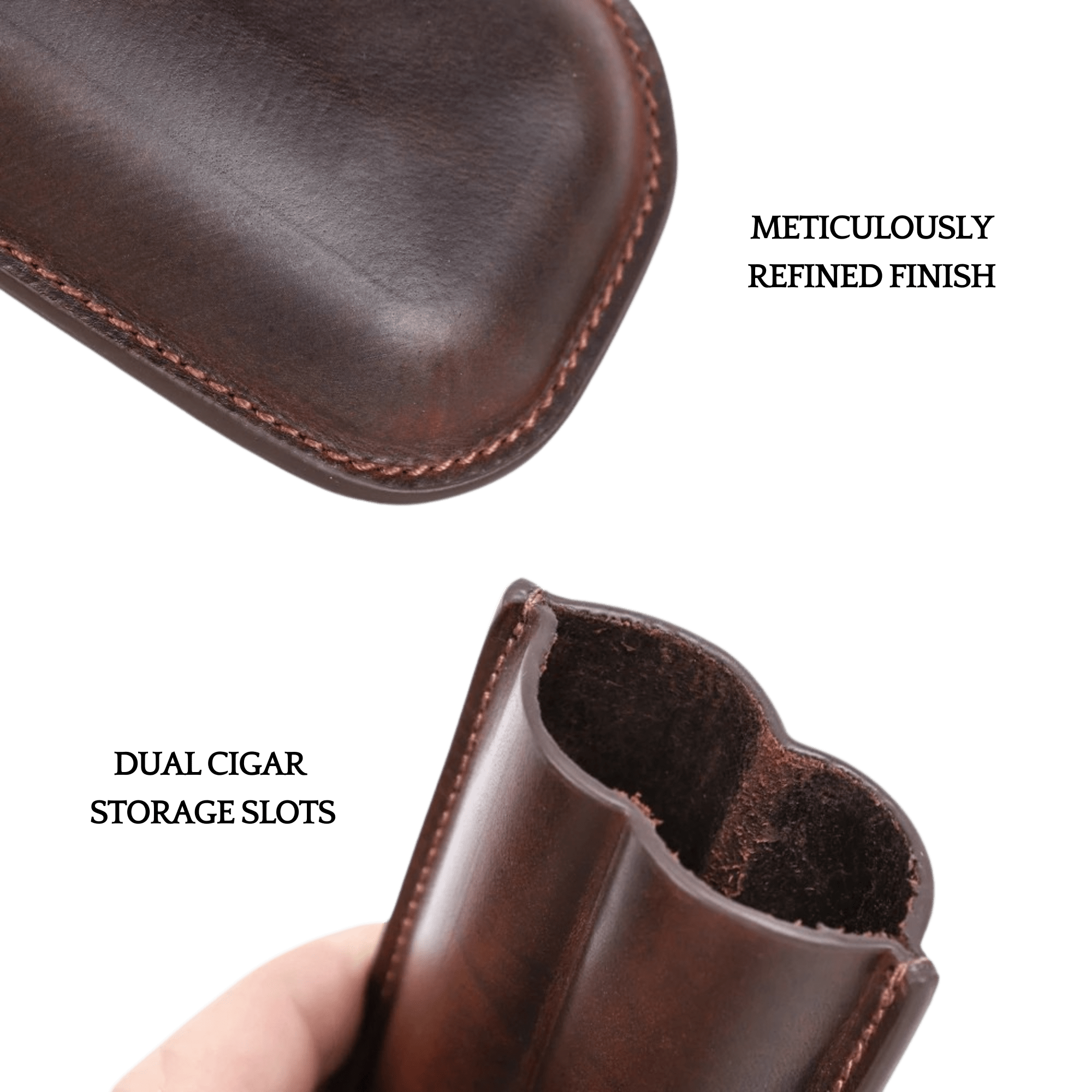THE PIONEER – 3-SLOT GENUINE LEATHER CIGAR TUBE