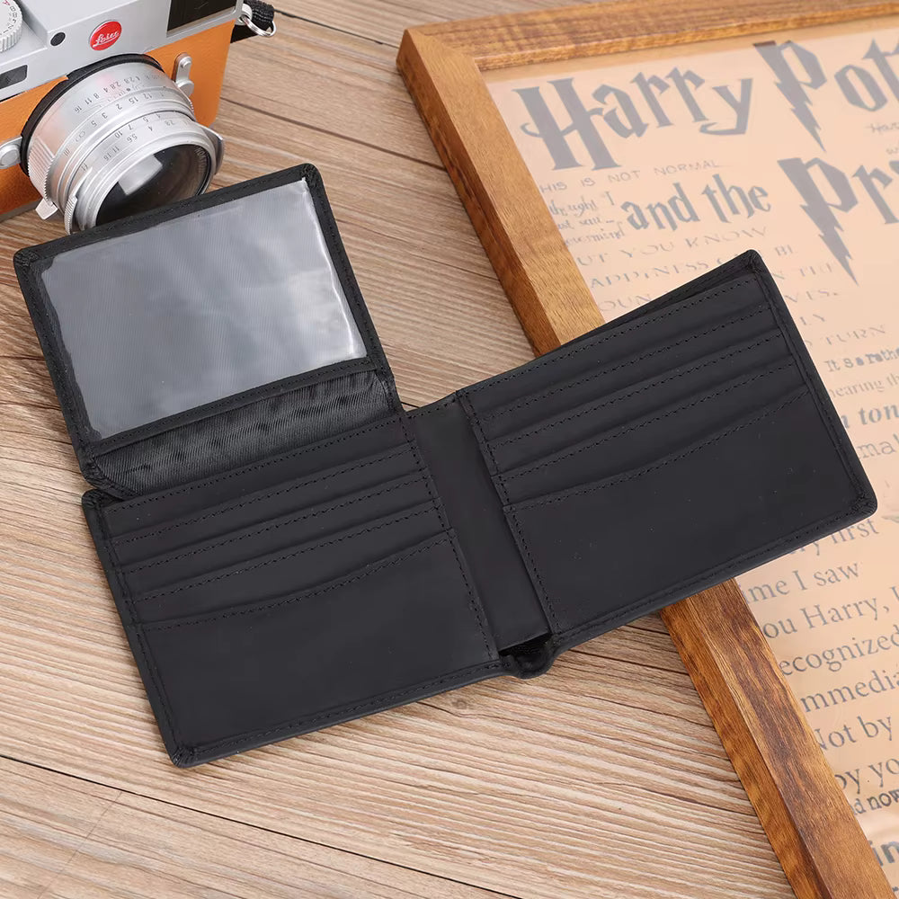 Slim Leather Bifold Wallet with RFID and ID Windows