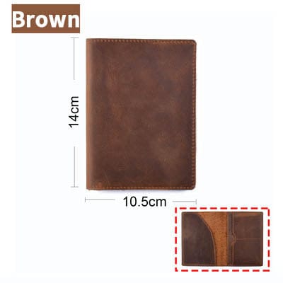 Vintage Leather Passport Holder Cover