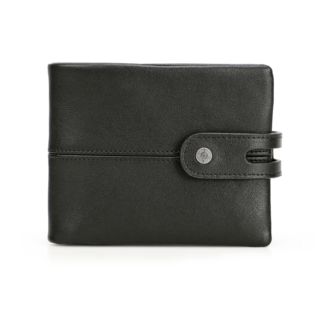 Vintage Leather Bifold Wallet with RFID and Coin Pocket