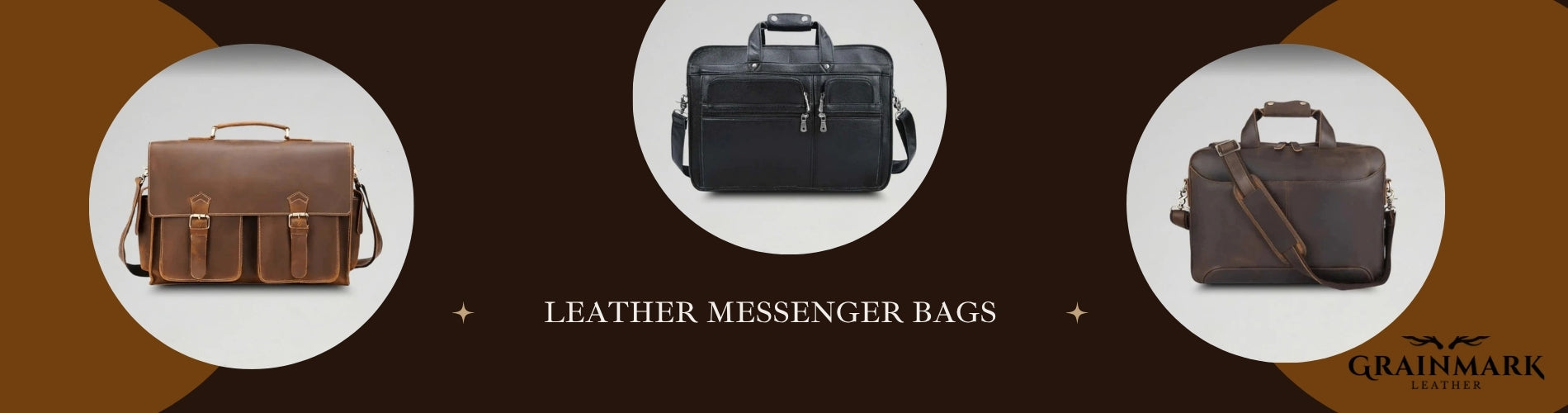 Best leather messenger bags for men for work, commute, and weekend use, shown in brown and black leather styles