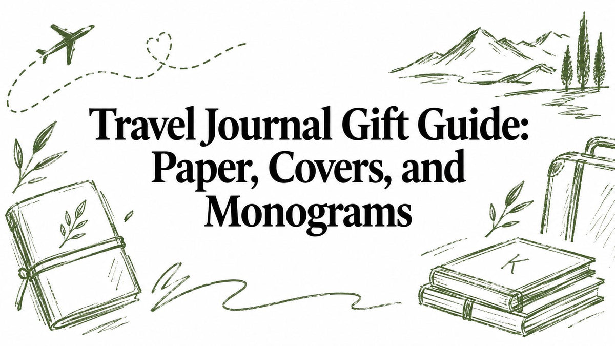 Travel Journal Gift Guide: Paper, Covers, and Monograms