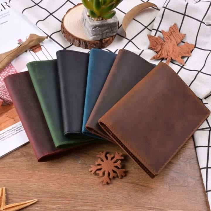 Vintage Leather Passport Holder Cover