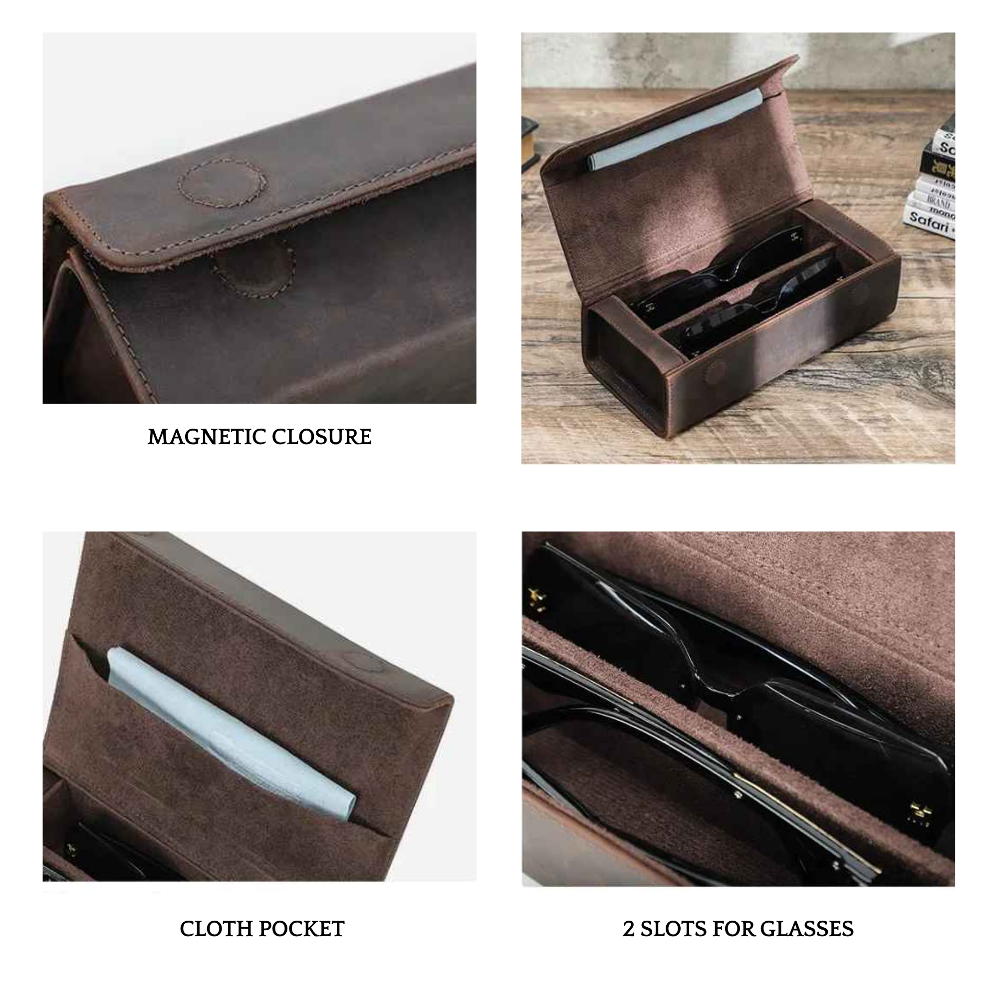 THE DRIFT – 2-SLOT GENUINE LEATHER EYEWEAR ORGANISER