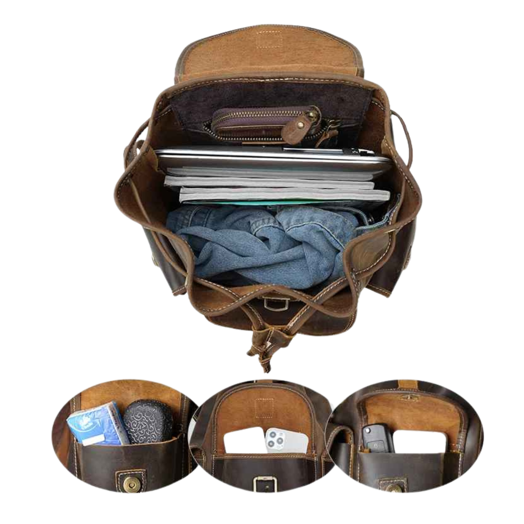 THE SMOKETRAIL – FULL GRAIN LEATHER BACKPACK