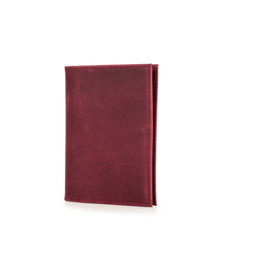 Vintage Leather Travel Passport Wallet with RFID and Coin Pocket