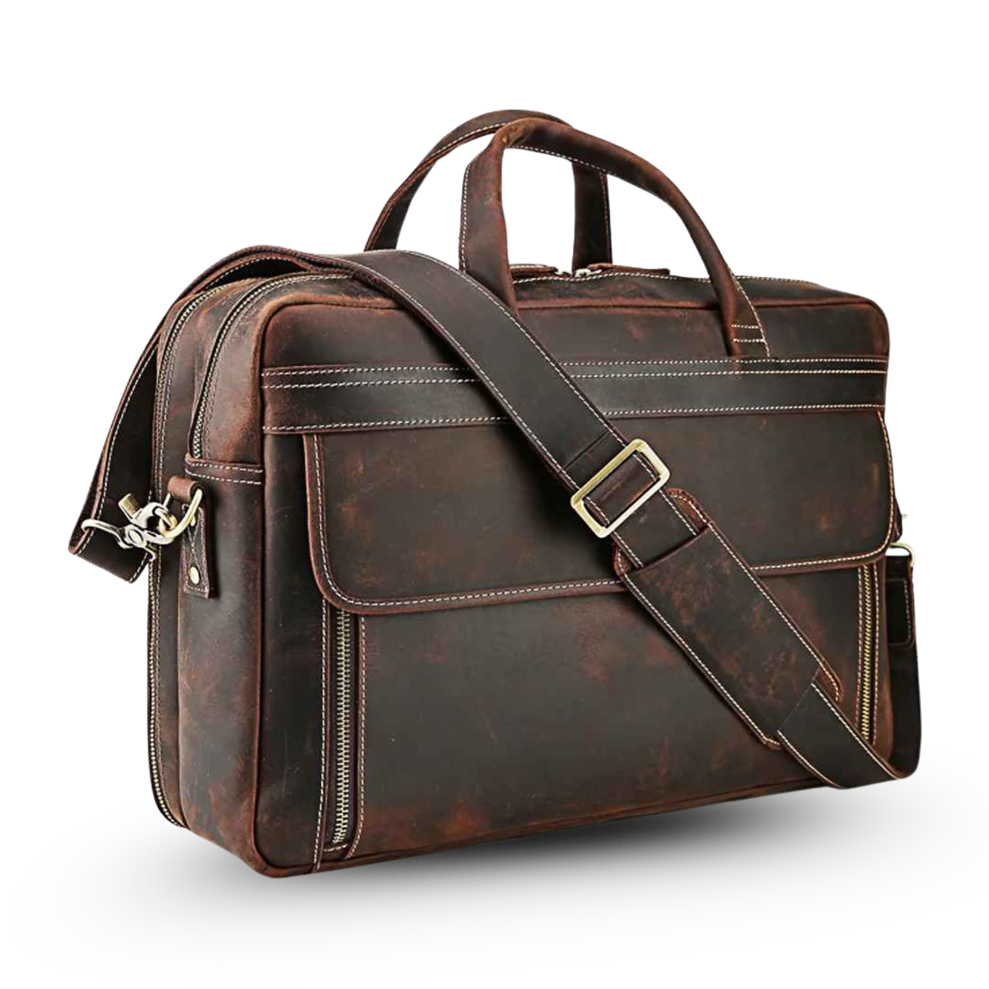 THE WILDSPUR – COWHIDE LEATHER BRIEFCASE