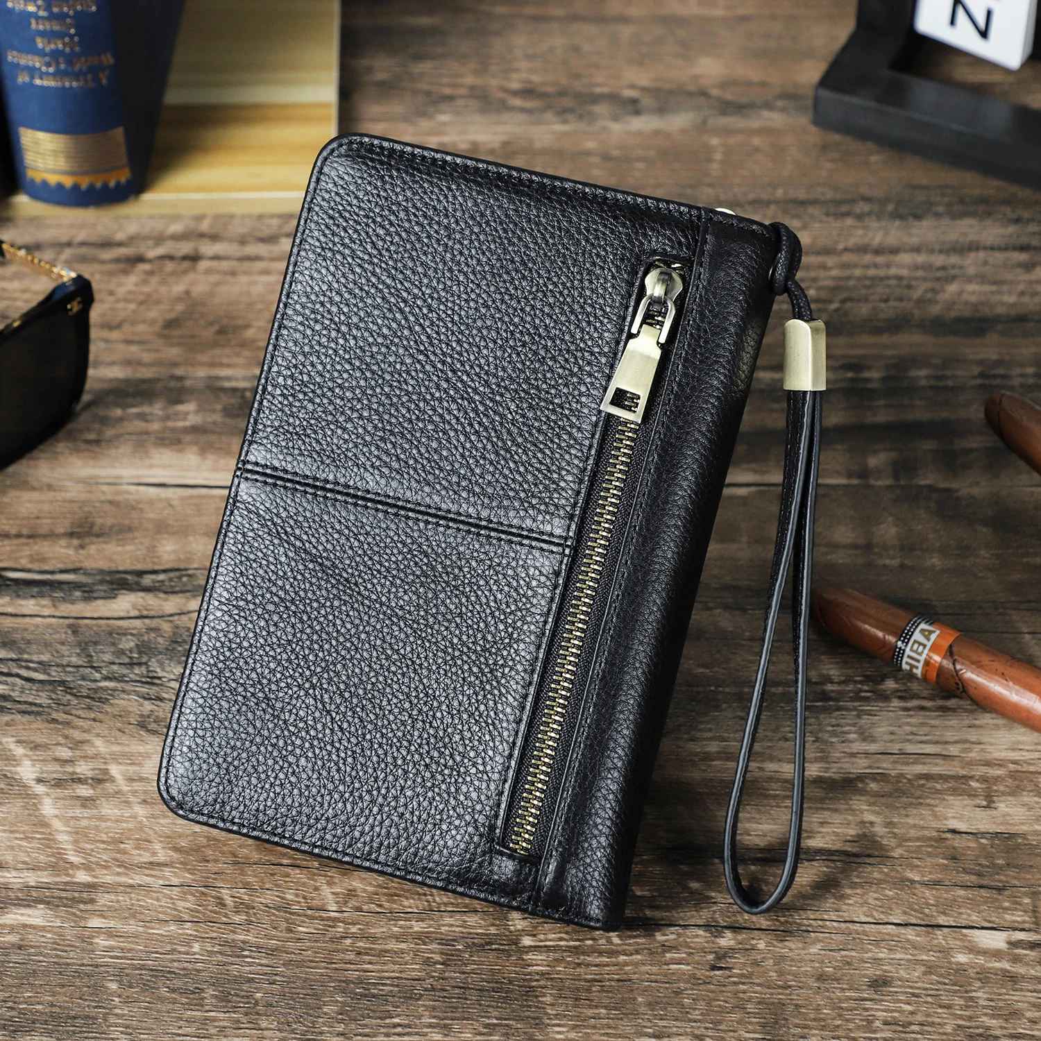 THE TIMBERLINE – 5-SLOT  FULL GRAIN LEATHER CIGAR CASE