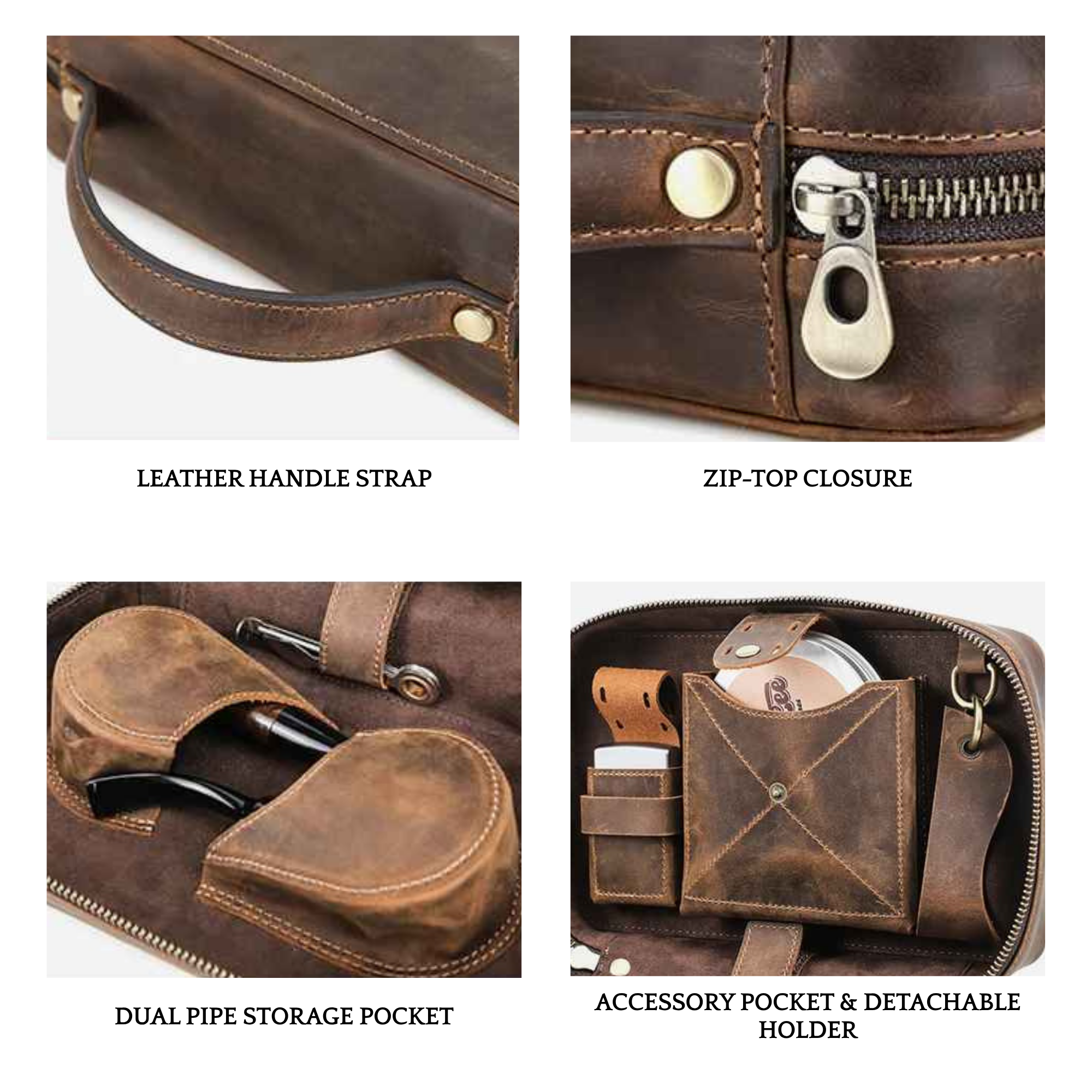 THE FIREPOST - FULL GRAIN LEATHER PIPE BAG