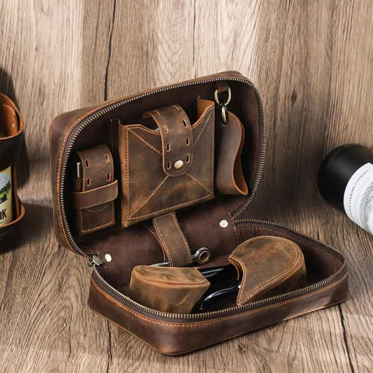 THE FIREPOST - FULL GRAIN LEATHER PIPE BAG