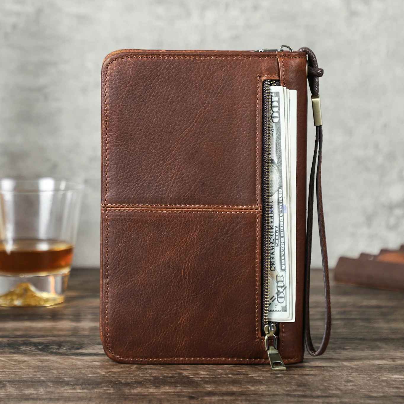 THE TIMBERLINE – 5-SLOT  FULL GRAIN LEATHER CIGAR CASE