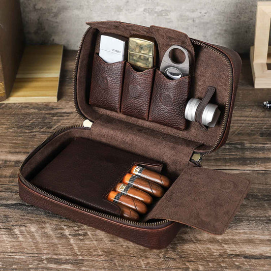 THE FORGE – 5-SLOT FULL GRAIN LEATHER CIGAR CASE