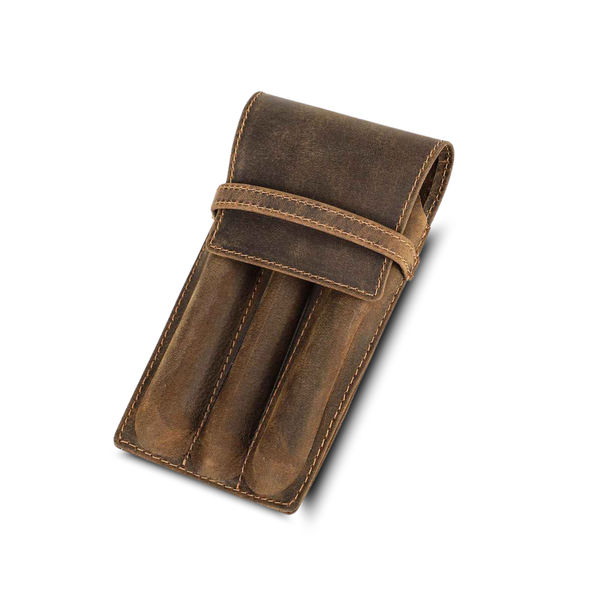 THE SMITH – 3-SLOT FULL GRAIN LEATHER PEN CASE